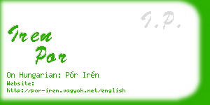 iren por business card